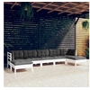 Image de Bois de Pin Massif Salon de Jardin 7 pcs avec Coussins Mobilier de Patio Meubles d'Extérieur Mobilier de Jardin 3097092