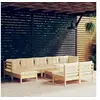 Image de Salon de Jardin avec Coussins 10 pcs, Canapés de Terrasse, Ensemble de Meubles de Patio, Mobilier d'Extérieur, Gris 3259555