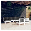 Image de Bois de Pin Massif Salon de Jardin 10 pcs avec Coussins Mobilier de Patio Meubles d'Extérieur Mobilier de Jardin 3097110