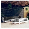 Image de Bois de Pin Massif Salon de Jardin 9 pcs avec Coussins Mobilier de Patio Meubles d'Extérieur Mobilier de Jardin 3097127