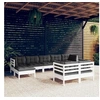 Image de Bois de Pin Massif Salon de Jardin 9 pcs avec Coussins Mobilier de Patio Meubles d'Extérieur Mobilier de Jardin 3097128