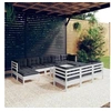 Image de Salon de jardin modulable 11 pieces 10 personnes bois x 63.5 x 62.5 cm gris