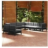 Image de Bois de Pin Massif Salon de Jardin 9 pcs avec Coussins Mobilier de Patio Meubles d'Extérieur Mobilier de Jardin 3096831