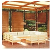 Image de Bois de Pin Massif Salon de Jardin 11 pcs avec Coussins Mobilier de Patio Meubles d'Extérieur Mobilier de Jardin 3097211