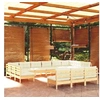 Image de Bois de Pin Massif Salon de Jardin 13 pcs avec Coussins Mobilier de Patio Meubles d'Extérieur Mobilier de Jardin 3097235