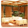 Image de Bois de Pin Massif Salon de Jardin 10 pcs avec Coussins Mobilier de Patio Meubles d'Extérieur Mobilier de Jardin 3097253