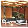 Image de Salon de Jardin avec Coussins 13 pcs, Canapés avec Pieds Réglables, Ensemble de Meubles d'Extérieur Patio Terrasse, 3218546