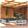Image de Bois de Pin Massif Salon de Jardin 12 pcs avec Coussins Mobilier de Patio Meubles d'Extérieur Mobilier de Jardin 3097272