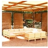 Image de Bois de Pin Massif Salon de Jardin 13 pcs avec Coussins Mobilier de Patio Meubles d'Extérieur Mobilier de Jardin 3097283