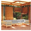 Image de Bois de Pin Massif Salon de Jardin 7 pcs avec Coussins Mobilier de Patio Meubles d'Extérieur Mobilier de Jardin 3097306