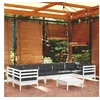 Image de Bois de Pin Massif Salon de Jardin 8 pcs avec Coussins Mobilier de Patio Meubles d'Extérieur Mobilier de Jardin 3097314