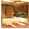 Image de Salon de jardin bois beige 10 pieces x 63.5 x 62.5 10 personnes
