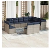 Image de Salon de Jardin avec Coussins 12 pcs, Canapés avec Pieds Réglables, Ensemble de Meubles d'Extérieur Patio Terrasse, 3250310
