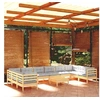 Image de Bois de Pin Massif Salon de Jardin 11 pcs avec Coussins Mobilier de Patio Meubles d'Extérieur Mobilier de Jardin 3097336