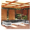 Image de Salon de jardin bois gris 4 pieces 11 personnes
