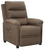 Image de Fauteuil Inclinable, Chaise avec Dossier et Repose-pied Réglables, Siège de Salle de Séjour Salon Intérieur, Moderne, Taupe Tissu