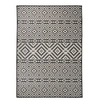 Image de Buitenkleed met patroon platgeweven 120x170 cm zwart340851