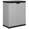 Image de Armoire de rangement de jardin 1 étagère Gris noir 68x40x85 cm