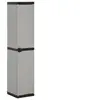 Image de Armoire de rangement de jardin 3 étagères Gris noir 34x40x168cm