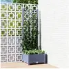 Image de Jardinière avec Treillis, Bac à Fleurs, Pot à Plantes, Boîte à Fleurs Jardin Terrasse Patio Extérieur, Bleu Gris 318248