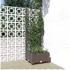 Image de Jardinière avec treillis Marron 40x40x121,5 cm PP