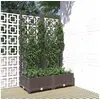 Image de Jardinière avec Treillis Lit Surélevé Pot à Plantes Boîte à Fleurs Jardin Patio Entrée Terrasse Extérieur Marron 318260