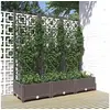 Image de Jardinière avec Treillis Lit Surélevé Pot à Plantes Boîte à Fleurs Jardin Patio Entrée Terrasse Extérieur Marron 318262