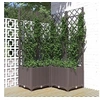 Image de Jardinière avec treillis Marron 80x80x136 cm PP