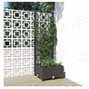 Image de Jardinière avec treillis Noir 40x40x121,5 cm PP