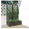 Image de Jardinière avec treillis Noir 80x40x121,5 cm PP