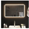 Image de Miroir de Salle de Bain à LED Mural Miroir de Maquillage Lumineux Coiffeuse Cosmétique Décoration Toilette Intérieur 80x50 cm