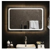 Image de Miroir de Salle de Bain à LED Miroir de Maquillage Lumineux Coiffeuse Cosmétique Décoration de Toilette Maison Intérieur 90x60 cm