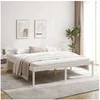 Image de Lit pour personne âgée sans matelas blanc 180x200 cm