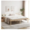 Image de Lit pour Personne Agée, Sommier à Lattes Lit Double pour Adulte, Meuble de Chambre à Coucher Maison Intérieur, 200x200 cm Bois Massif de Pin