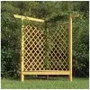 Image de Pergola d'angle avec banc 166x81x174 cm Bois de pin imprégné
