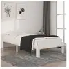 Image de Cadre de lit sans matelas blanc bois de pin massif 90x200 cm