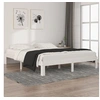 Image de Cadre de lit sans matelas blanc bois de pin massif 160x200 cm