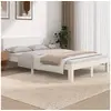 Image de Cadre de lit sans matelas blanc 120x190 cm