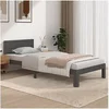 Image de Bedframe massief grenenhout grijs 90x200 cm810482