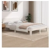 Image de Cadre de lit sans matelas blanc bois de pin massif 140x200 cm