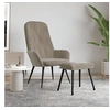 Image de Relaxstoel met voetenbank fluweel lichtgrijs3097619