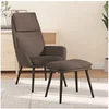 Image de Chaise de relaxation avec tabouret Taupe Tissu