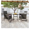 Image de Ensemble de Salle à Manger de Jardin 3 pcs Ensemble à Dîner de Patio Mobilier de Repas d'Extérieur Terrasse Résine 3098023