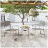 Image de Ensemble à manger de jardin 3 pcs Résine tressée Gris