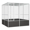 Image de Cage à oiseaux - - Anthracite - 213,5x217,5x211,5 cm - Acier galvanisé - Grande taille