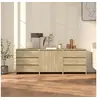 Image de Buffets 3 pcs Chêne sonoma Bois d'ingénierie3098067