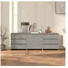 Image de Buffets 3 pcs Gris béton Bois d ingénierie
