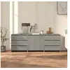 Image de Buffets 3 pcs Sonoma gris Bois d'ingénierie3098071