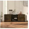 Image de Buffets 3 pcs Armoires de Rangement Organisateurs de Maison Meubles de Rangement Armoires de Salon Intérieur Chêne Fumé Bois d'Ingénierie