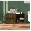 Image de Buffets 2 pcs Armoires de Rangement Organisateurs de Maison Meubles de Rangement Armoires de Salon Intérieur Chêne Fumé Bois d'Ingénierie